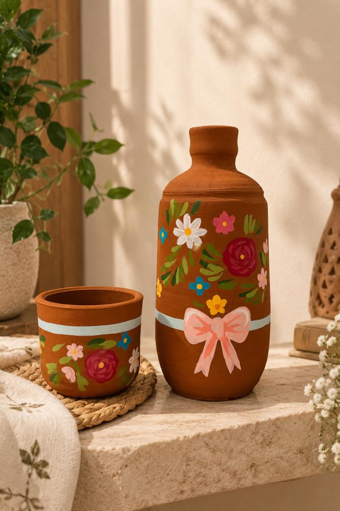 مق فخار ( قنينه ماء ) تربه المدينة المنورة سعه 700 ml
