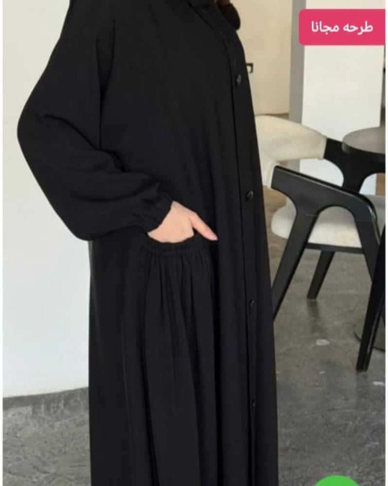 عبايه بجيوب تضيف لمسة عملية بدون ما تتخلي عن الأناقة.
