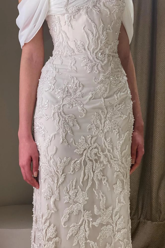 White bride dress
