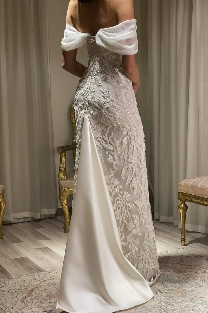 White bride dress