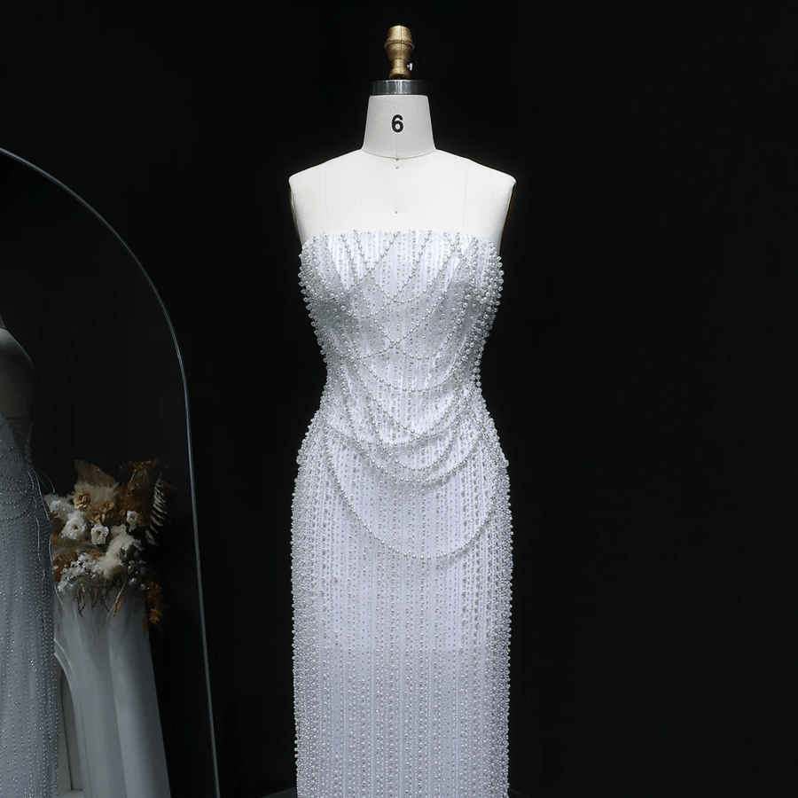 White bride dress