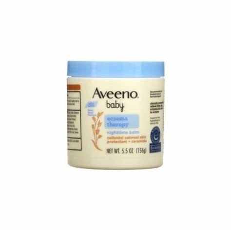Aveeno, بيبي، علاج الأكزيما، بلسم ليلي، خال من العطور، (156 جم)