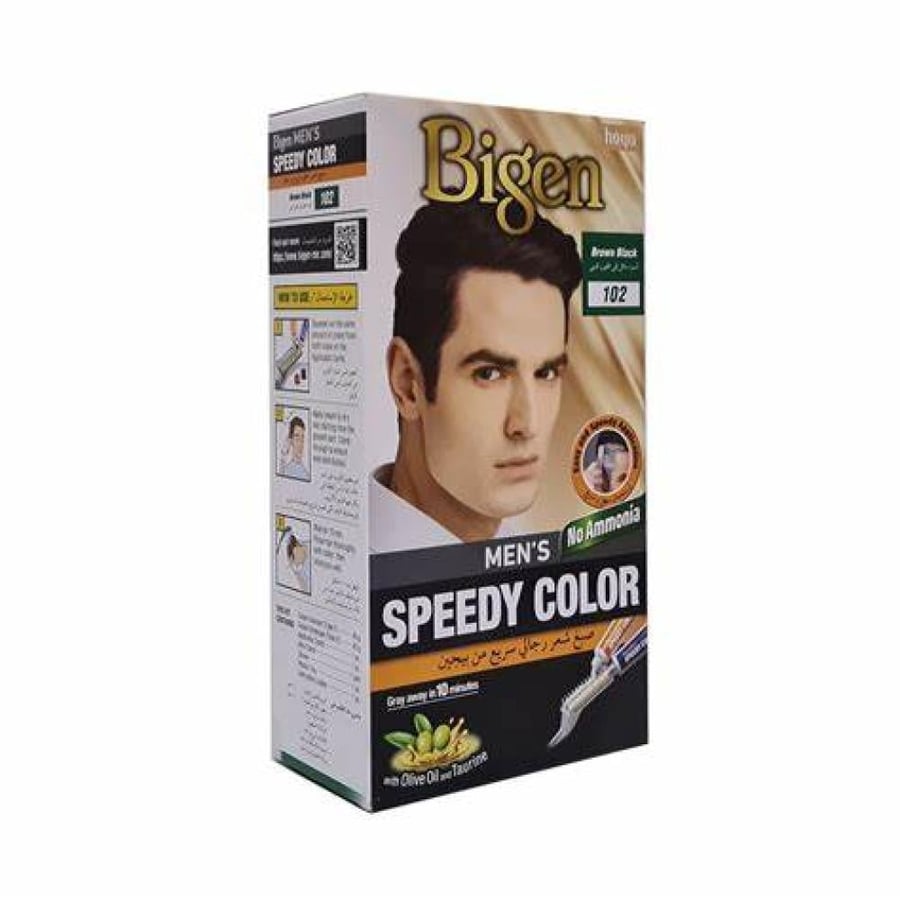 Beige hair dye for men - Min Speedy black brown 102