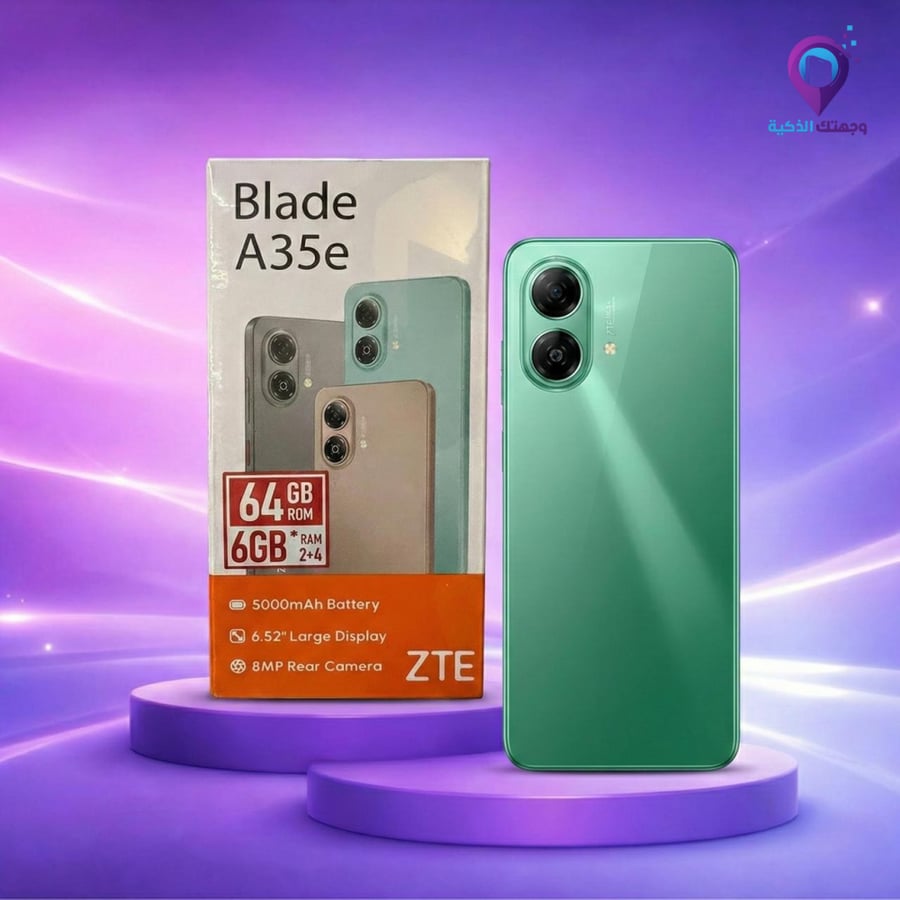 جوال ZTE Blade A35e – سعة 64 جيجا – رام 6 جيجا – بطارية 5000mAh