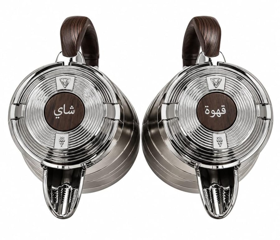 طقم ترامس قهوة و شاي لالوزا 1.0لتر/1.0لتر  2قطع الاصلي ب لون بني لامع