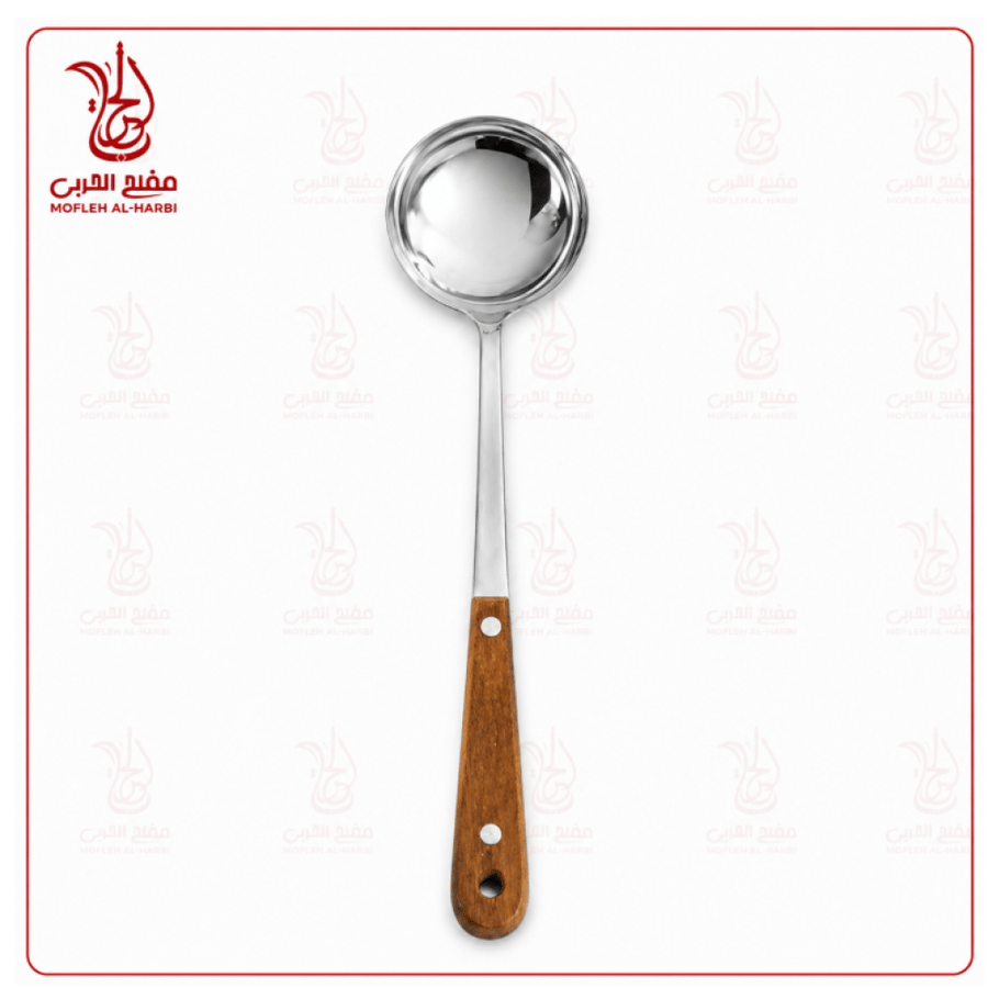 ملاعق طبخ استانلس استيل ب يد خشب