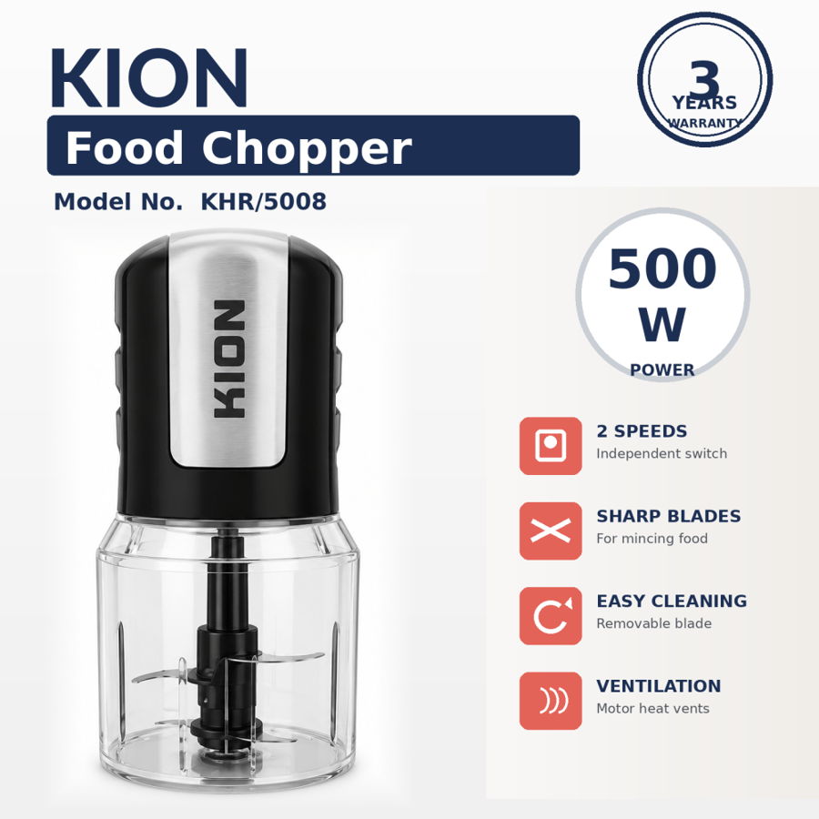 قطاعة بصل كهربائية كيون KION بقوة 500 واط – KHR/5008