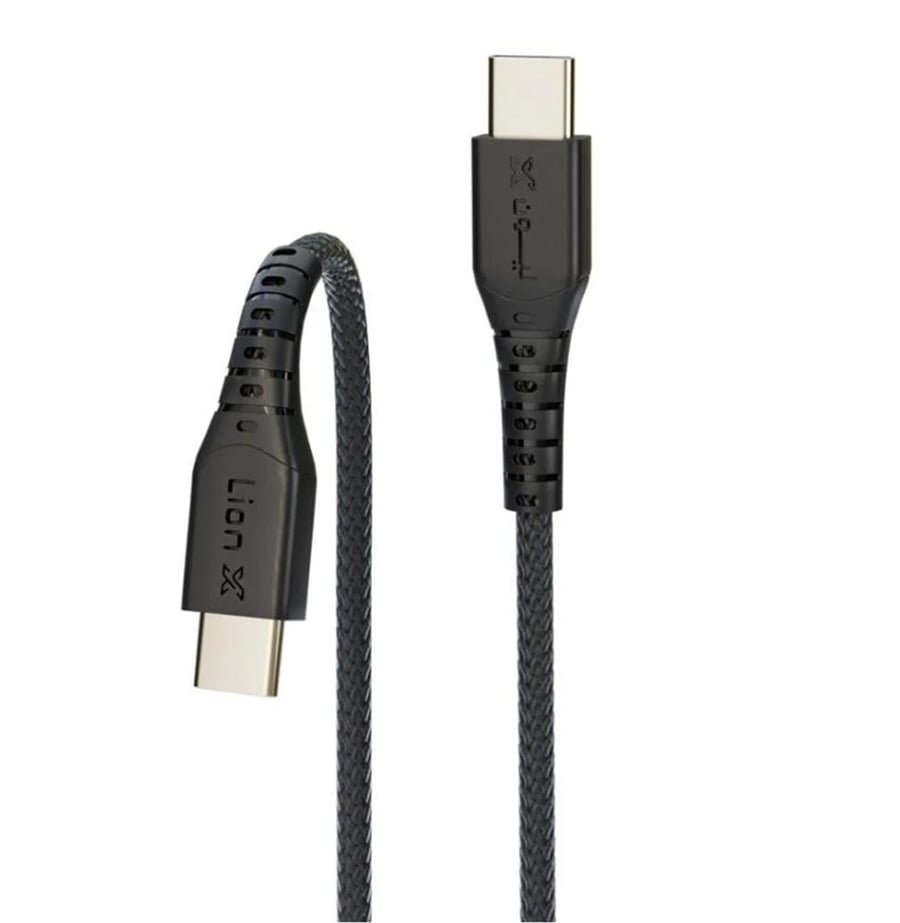 كيبل ليون اكس تايب سي طرفين قماش 1 متر 100W PD