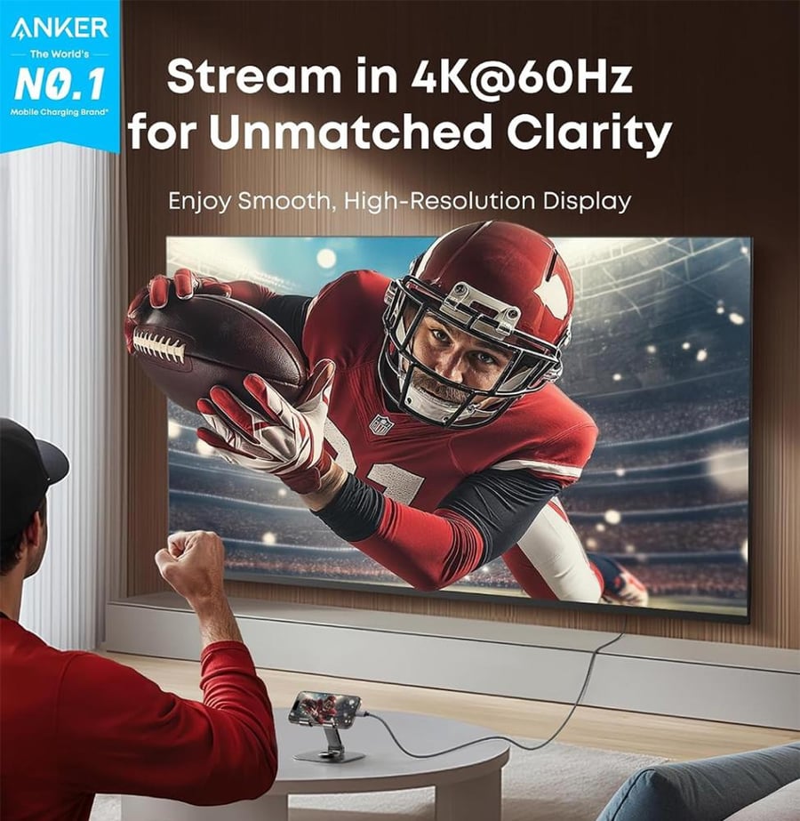 كيبل HDMI تايب سي 4K للتلفزيون أنكر A87E0