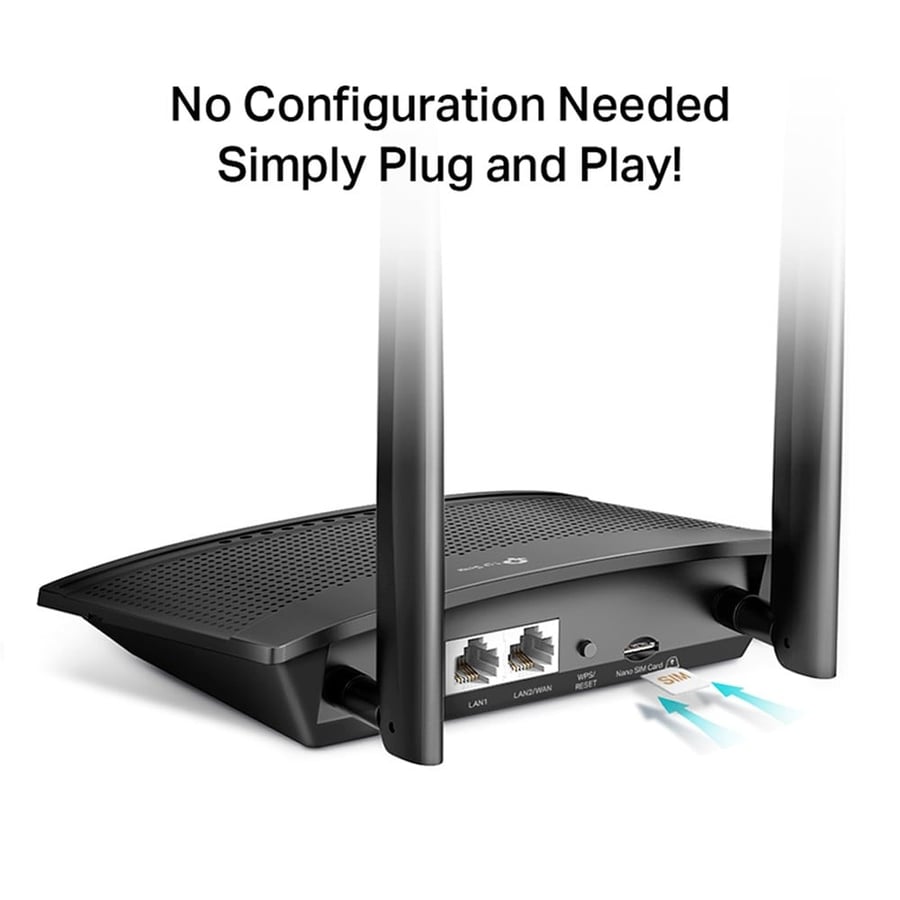 راوتر TP-Link منزلي 4G سرعة 300 ثنائي النطاق TL-MR100