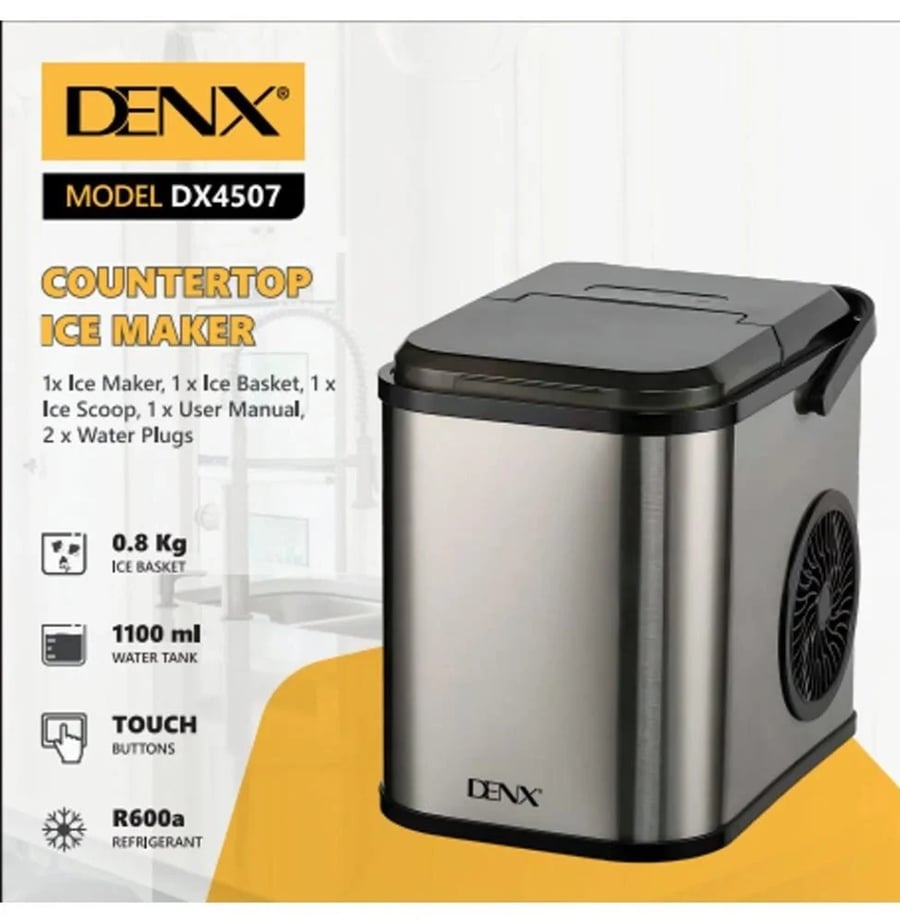 صانعة ثلج مكتبية DENX DX4507 ستانلس ستيل