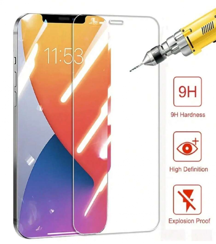 غشاء مقسى شاشة حماية قطعة واحدة متوافق مع فون iPhone 14 Pro Max