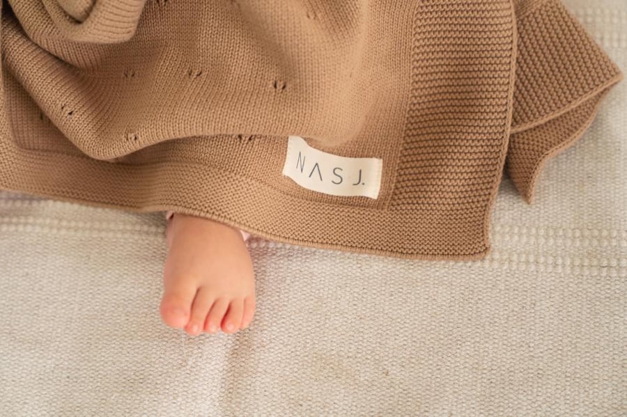 100% cotton blanket - brown