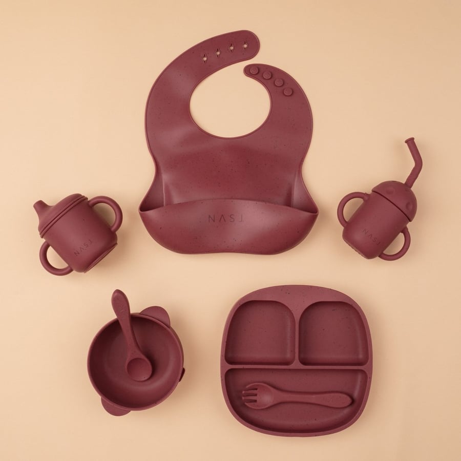 Silicone weaning cup | Pomegranate