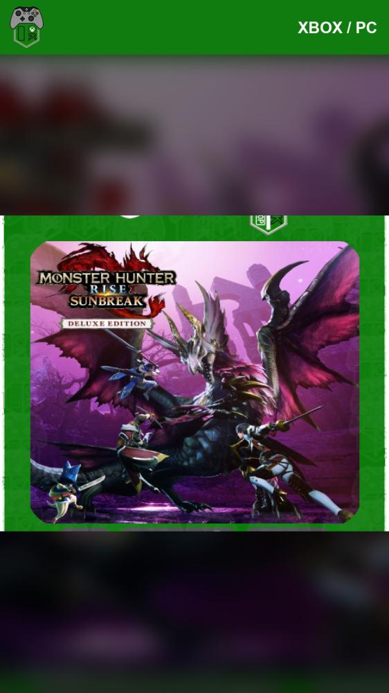 مونستر هنتر رايز: صنبريك (Monster Hunter Rise: Sunbreak) — النسخة الديلوكس — أكس بوكس / ويندوز