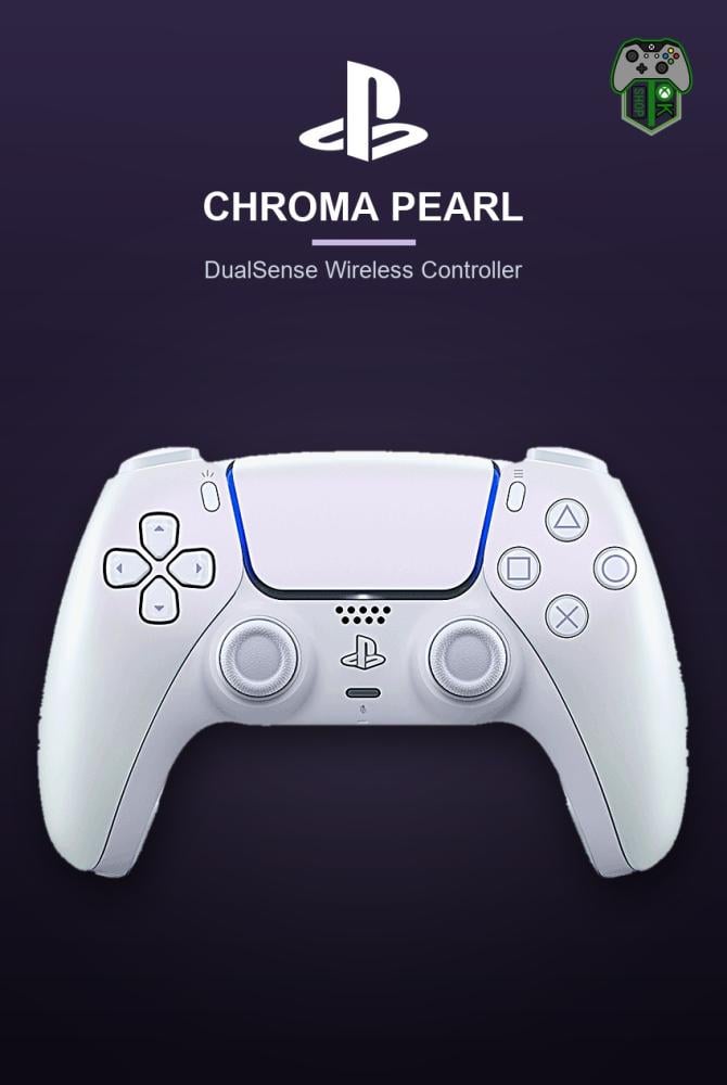 يد تحكم بلايستيشن 5 دوال سينس لون لؤلؤي كروما (DualSense Chroma Pearl) - PS5