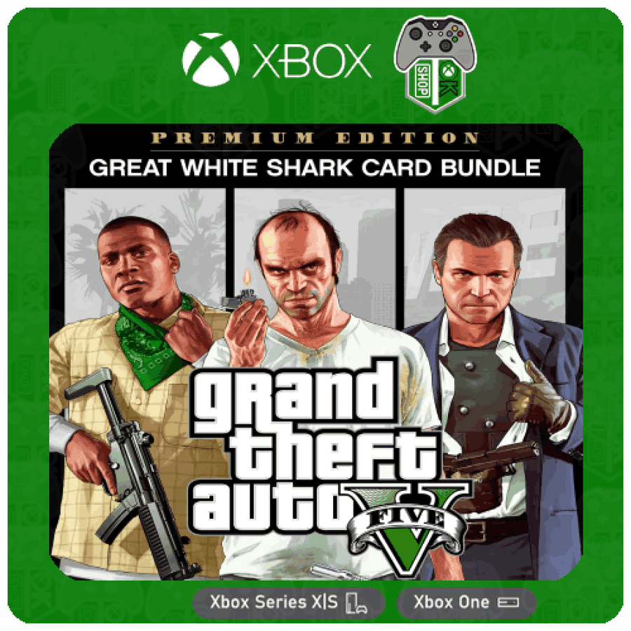 GTA V: Premium Edition & Great White Shark Card Bundle (Xbox)