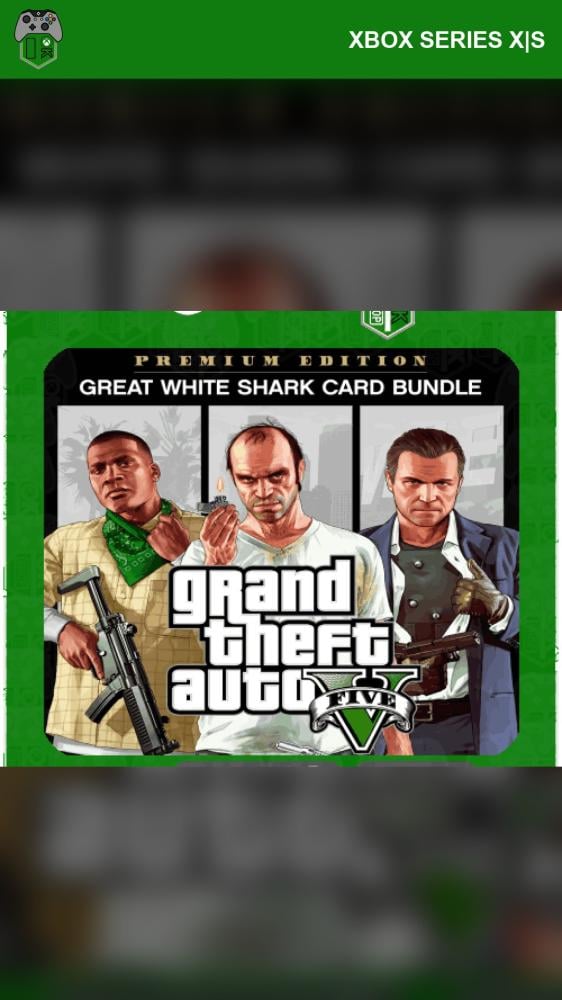 GTA V: Premium Edition & Great White Shark Card Bundle (Xbox)