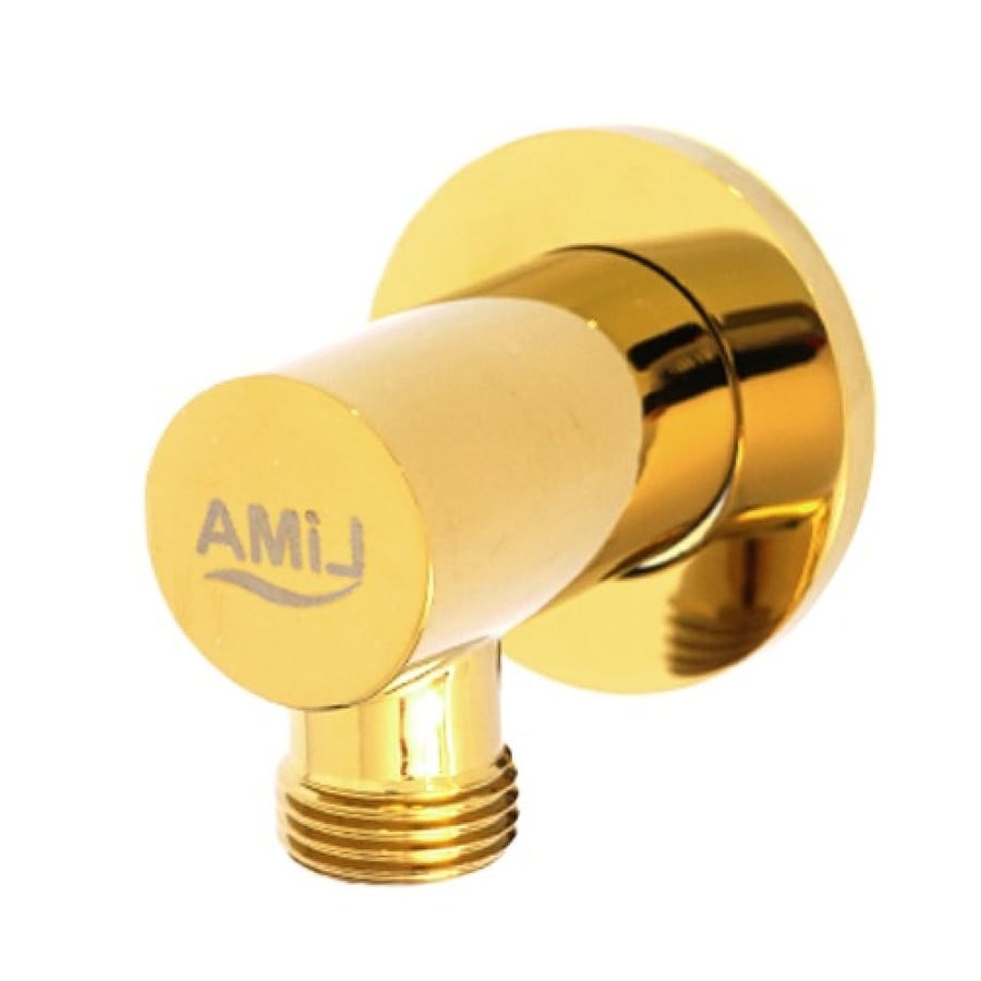 كوع وصلة نحاس ليما لمخرج خلاط مخفي ذهبي مدور Lima008 G250