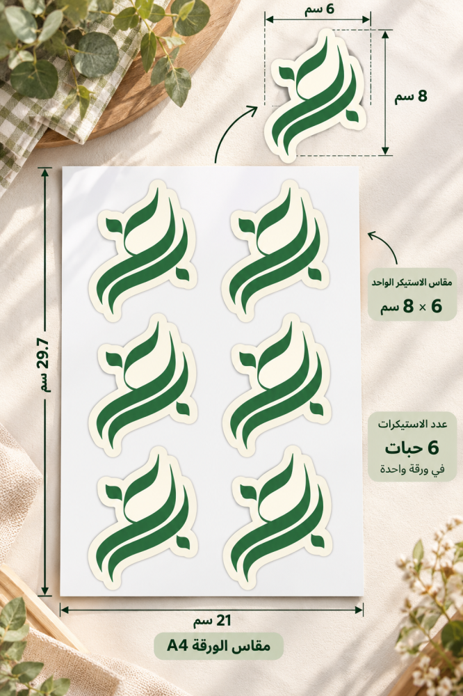 استكرات حروف 6*8