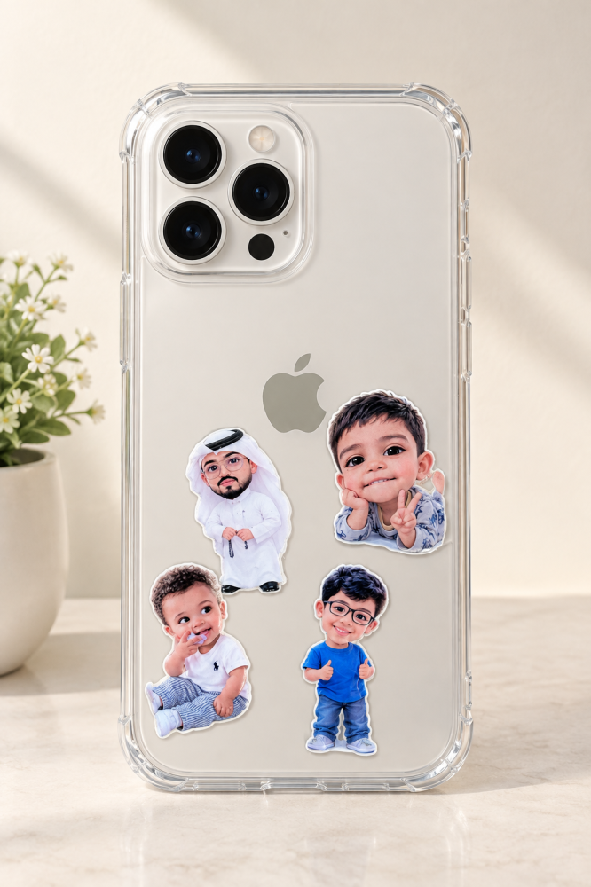 استكرات للجوال بصورتك 3 قطع