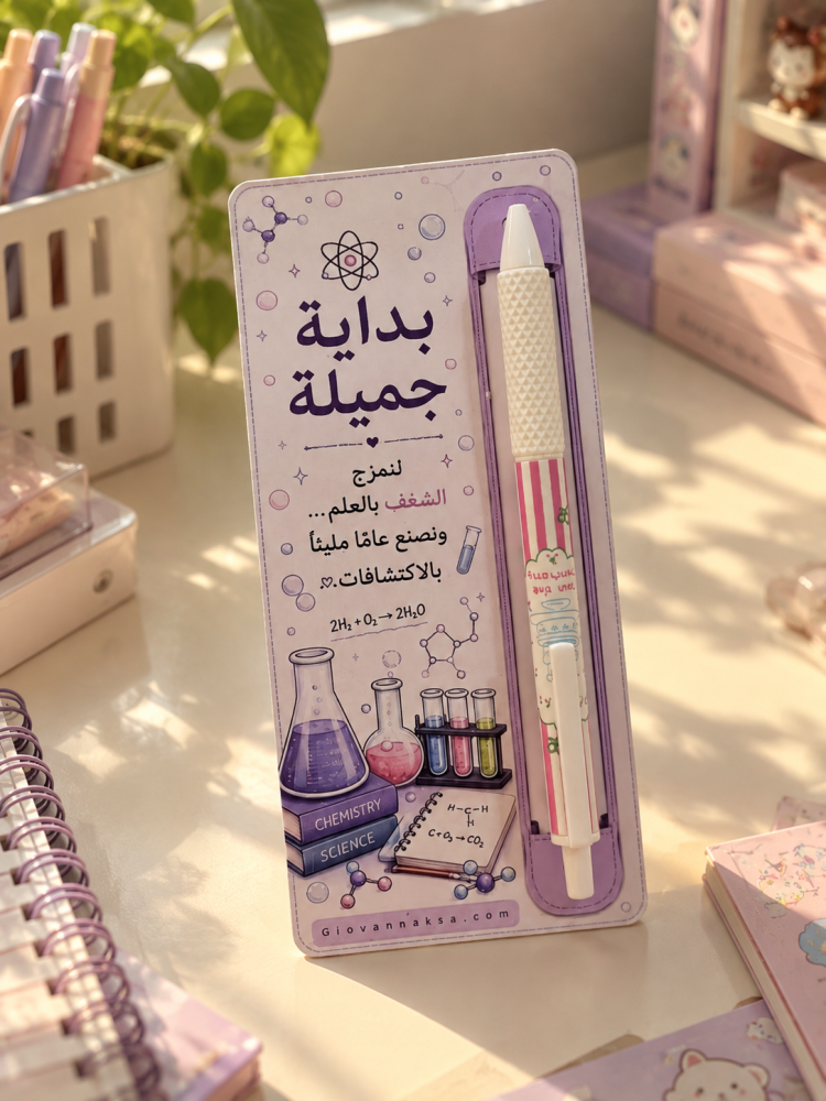 كارد مع القلم مع امكانية تغير الثيم