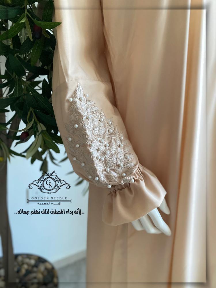 Prayer dress with beige embroidered headscarf (Luluah)