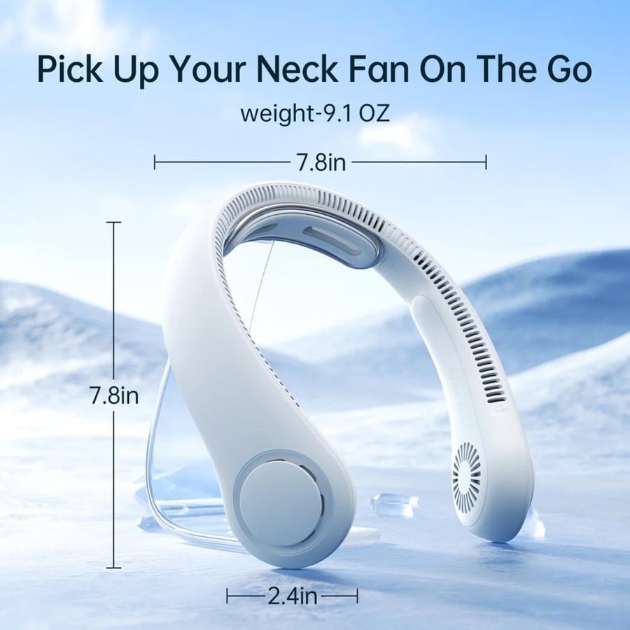 Geeso Life 5000mAh Neck Cooling Fan - Black