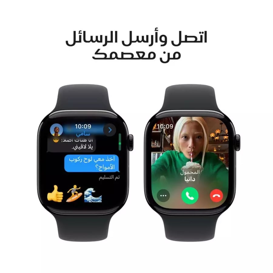 Apple Watch Series 10 GPS 46mm Aluminum Black with Black Sport Band M/L