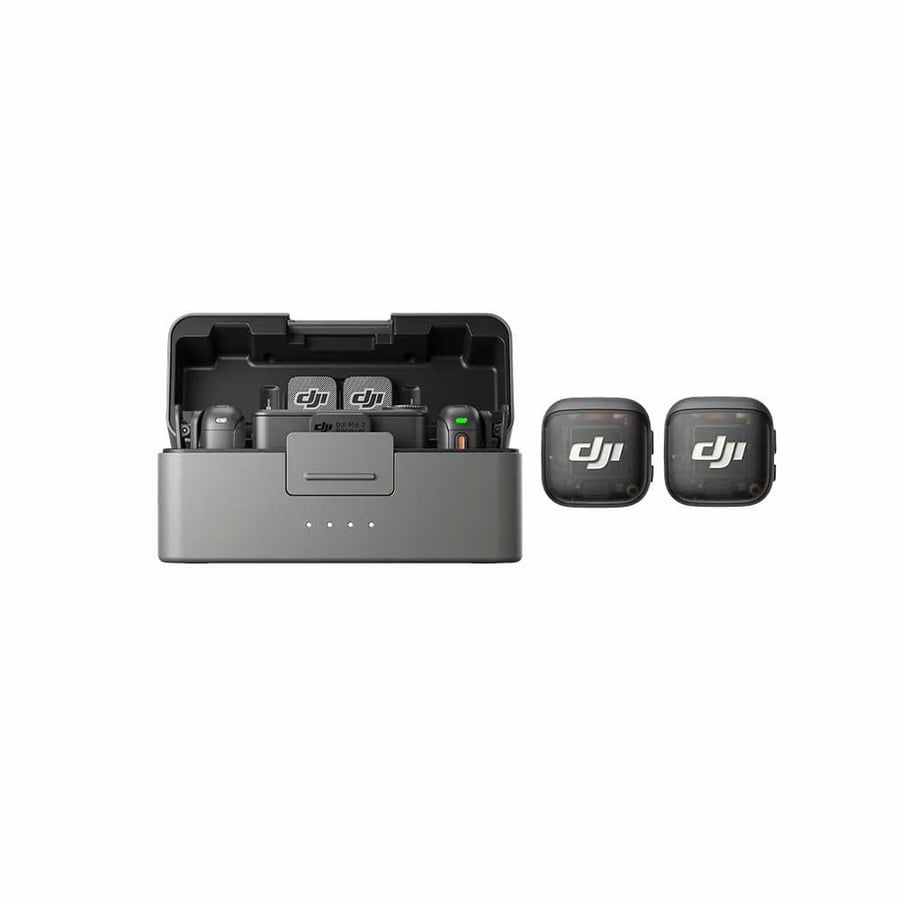 ميكروفون DJI 3 لاسلكي (2 جهاز إرسال + 1 جهاز استقبال + علبة شحن)