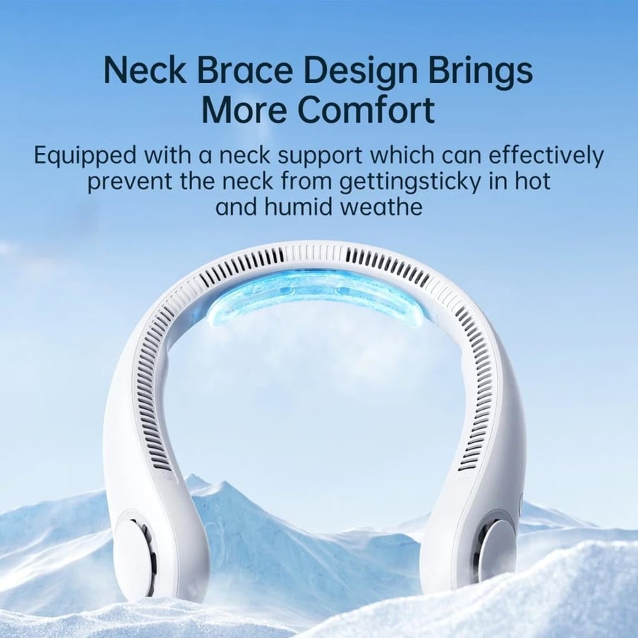 Geeso Life 5000mAh Neck Cooling Fan - Black