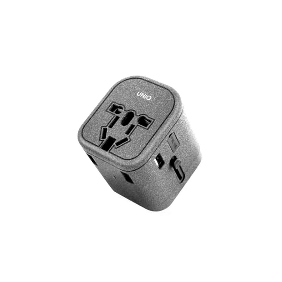 شاحن جداري uniq متعدد المخارج بمنفذ USB-C و 3 منافذ USB