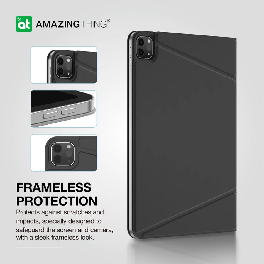 كفر AmazingThing مات برو ماق مع ستاند للايباد برو 12.9 / ايباد اير 13 - ازرق