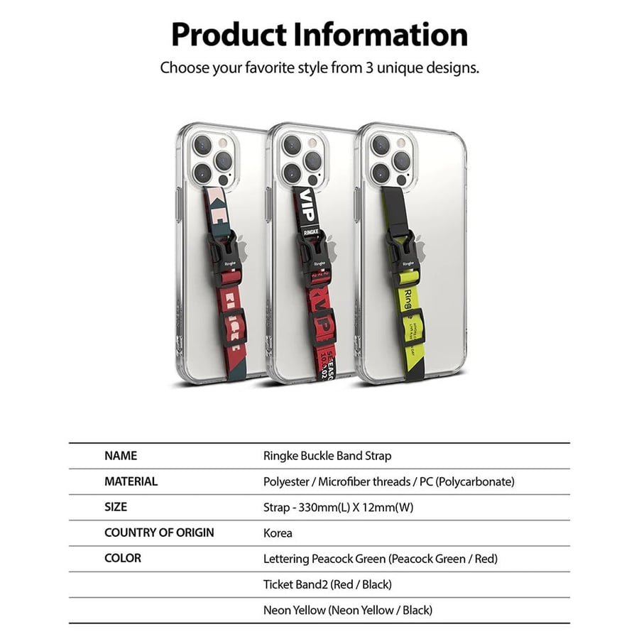 Rinke's wristband clip for mobile phone