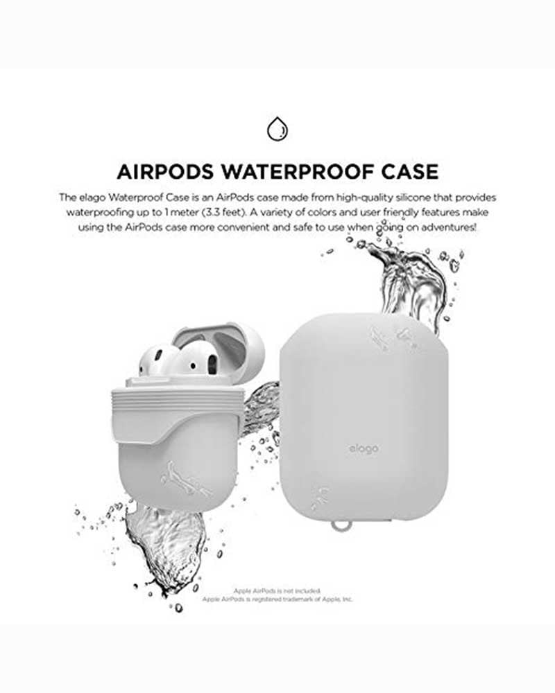 elago cases سيليكون لسماعات ابل البلوتوث مقاوم للماء - أبيض