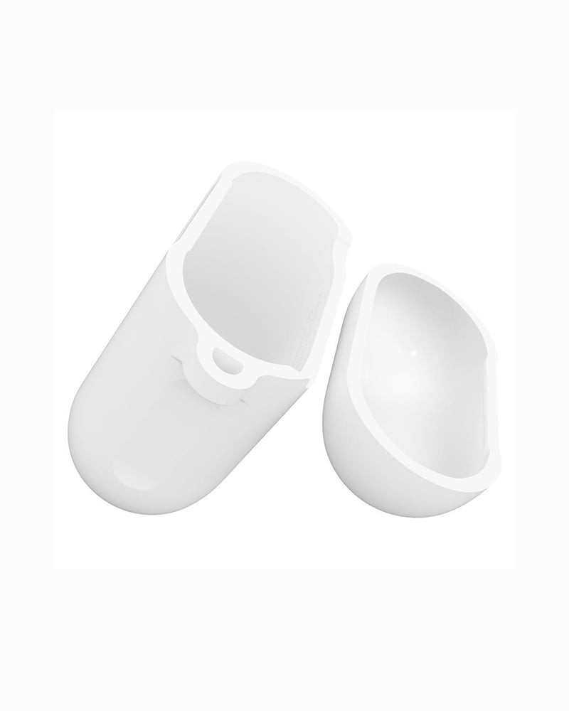 Spigen silicone case for Apple Bluetooth earphone with holder - white
