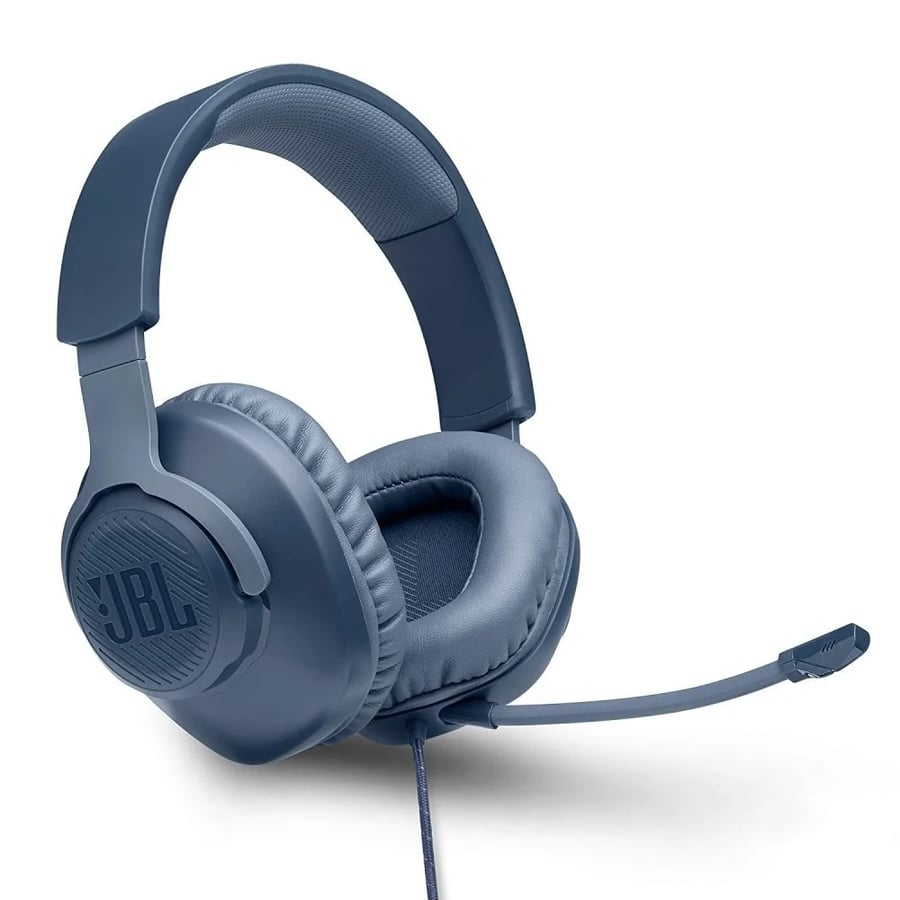 JBL Quantum 100 wired gaming headset with microphone - blue