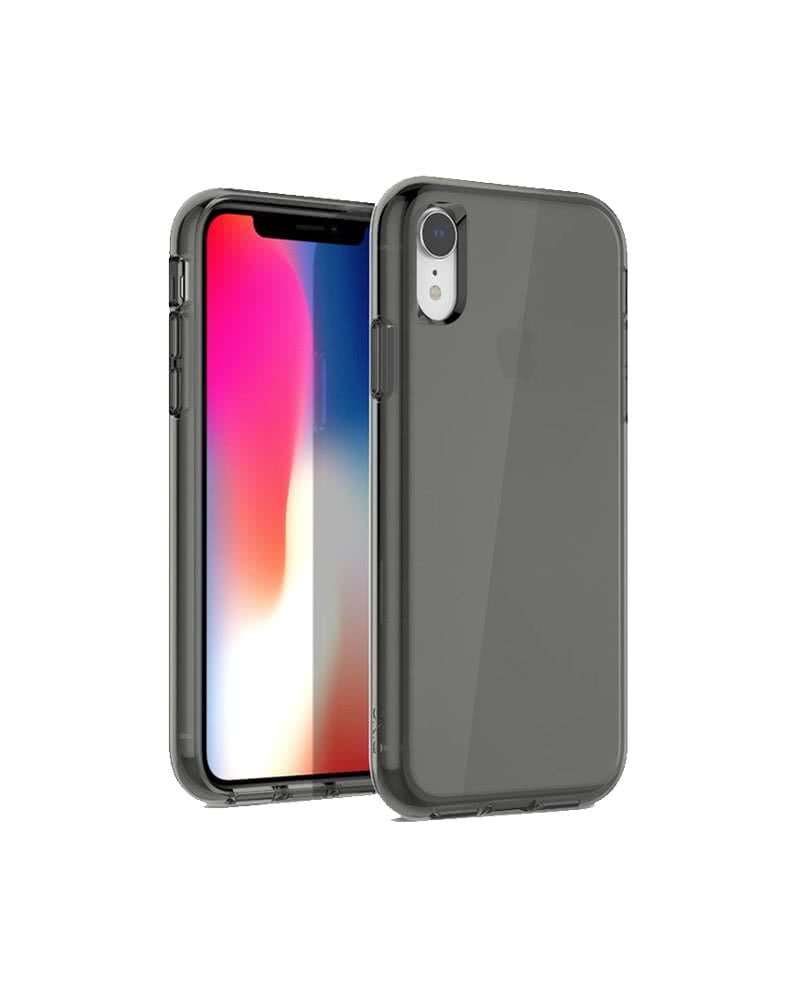 uniq case هايبرد كليرين للايفون اكس ار - شفاف اسود