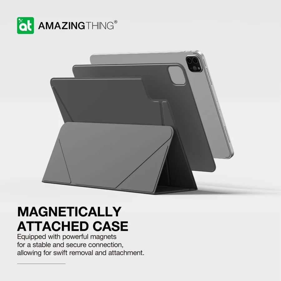 كفر AmazingThing مات برو ماق مع ستاند للايباد برو 12.9 / ايباد اير 13 - ازرق