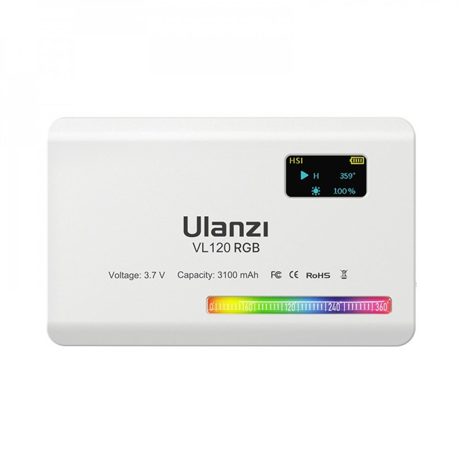 أولانزي VL120 RGB اضاءة تصوير اللون الأبيض