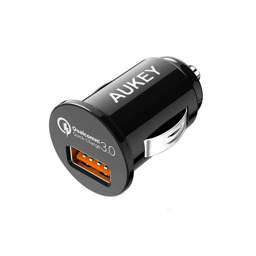 أوكي شاحن سيارة 18 واط منفذ USB كوالكوم 3.0 - أسود