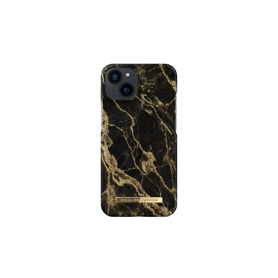 Ideal of Sweden iPhone 13 marble case - black gold