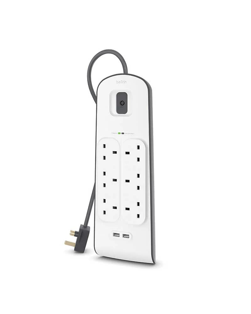 توصيلة بيلكن 6 منافذ طاقه بمنفذين USB