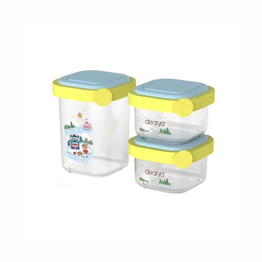 Three food storage boxes from Deria