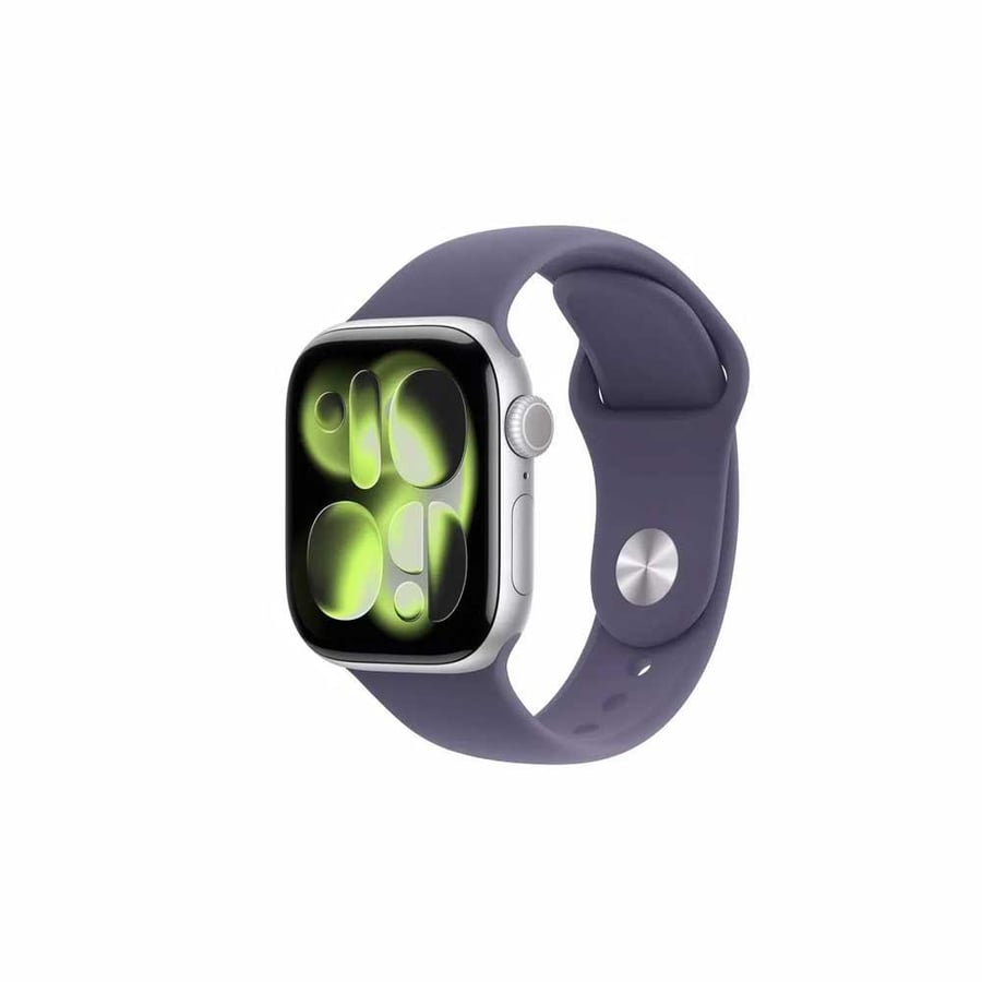 Apple Watch Series 11 GPS + Cellular 46mm Aluminum Silver with Purple Sport Band M/L