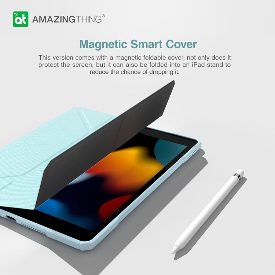 كفر AmazingThing تيتان برو قابل للطي للايباد 10.2 الجيل 9 - ازرق