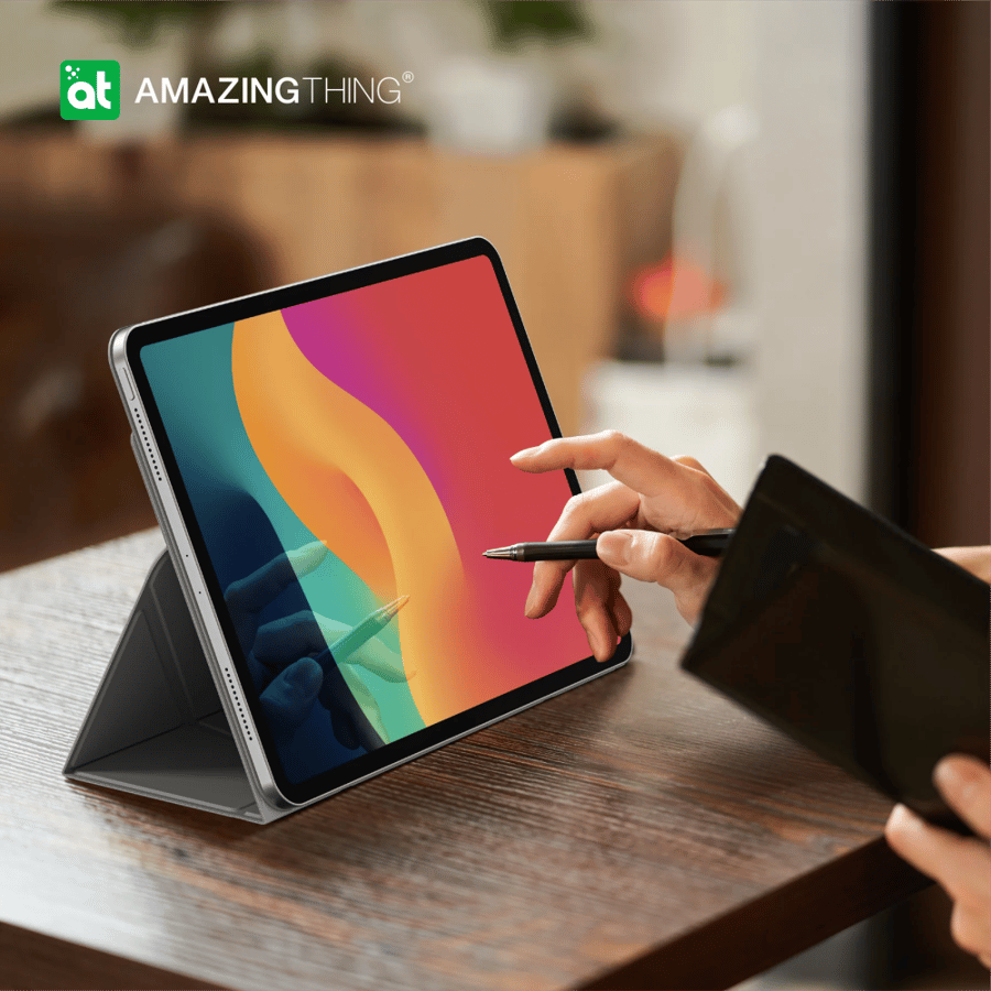 كفر AmazingThing مات برو ماق مع ستاند للايباد برو 12.9 / ايباد اير 13 - ازرق