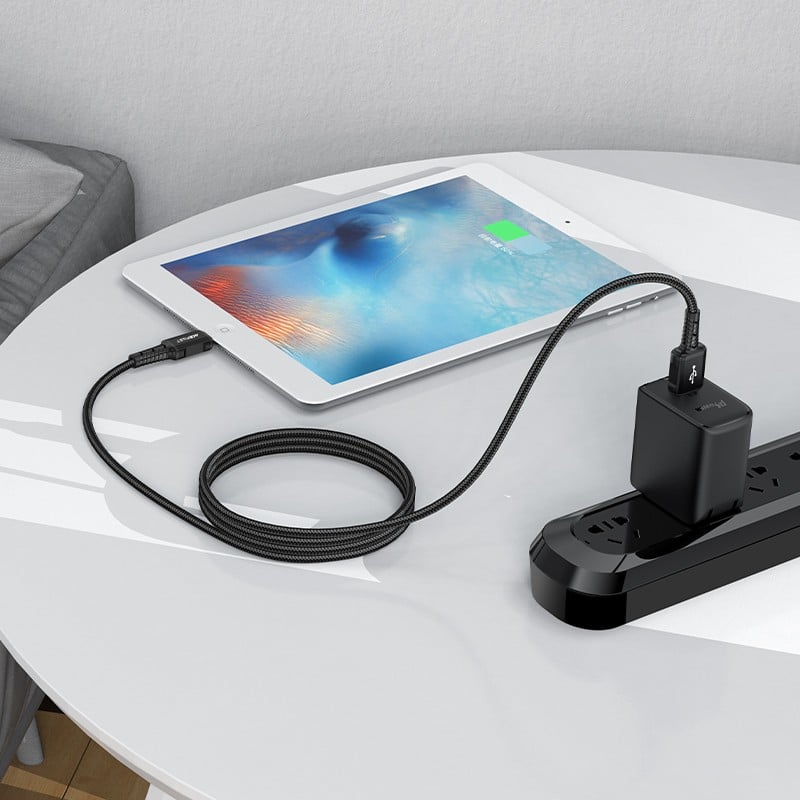 AceFast USB to Lightning Cable, 1.8m Aluminum - Black