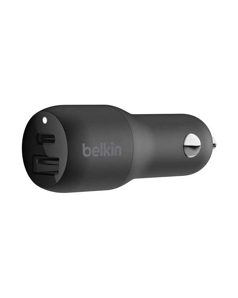 بيلكن شاحن سيارة بقوة 30 واط بتقنيه بي دي بمنفذين 18W USB-C