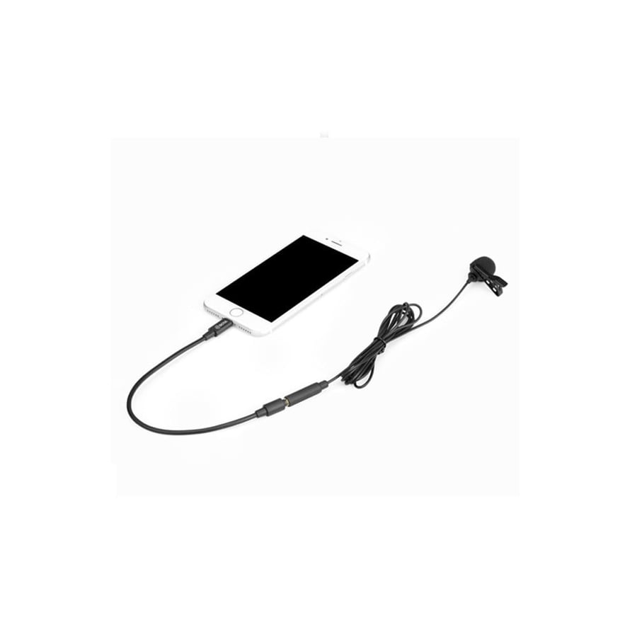 ميكروفون لافالير M2 بويا بمنفذ لايتنينق لأجهزة IOS - اسود